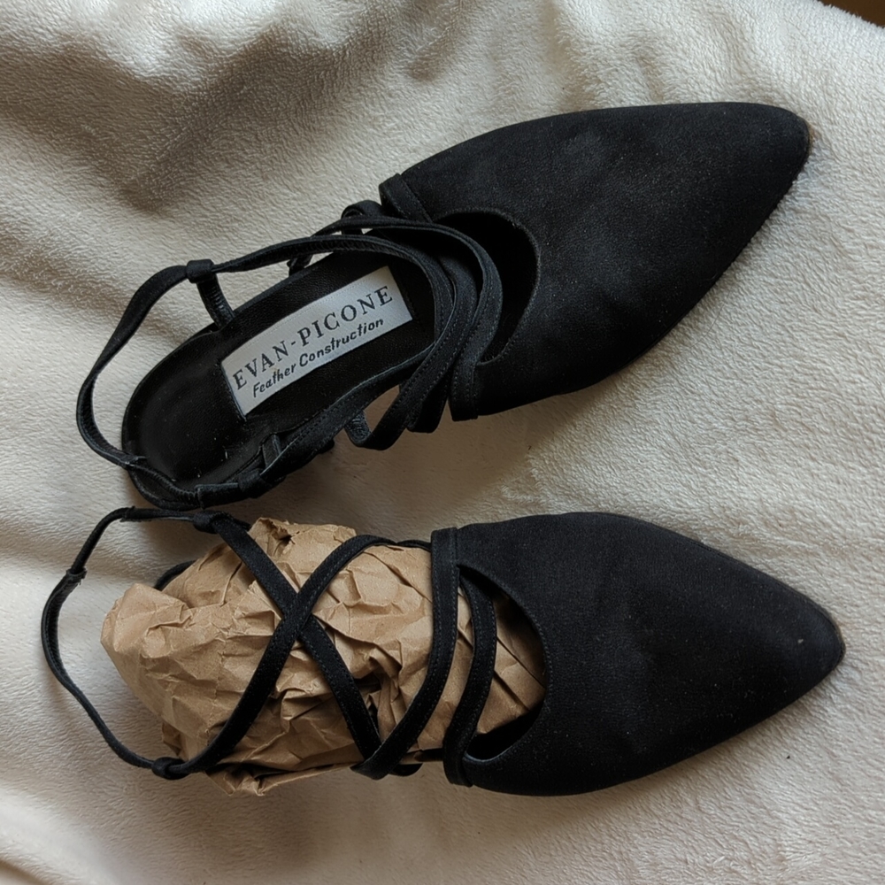 Evan Picone black dress shoes sized 7.5M